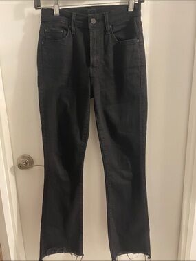 Mother Jeans The Insider Crop Step Fray Stretchy Jeans Not Guilty 25 Chic Casual